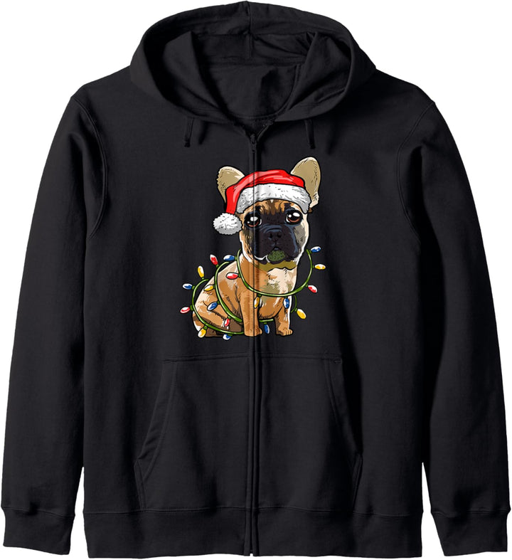 Französische Bulldogge Weihnachten Geschenk Hunde Kostüm Kapuzenjacke