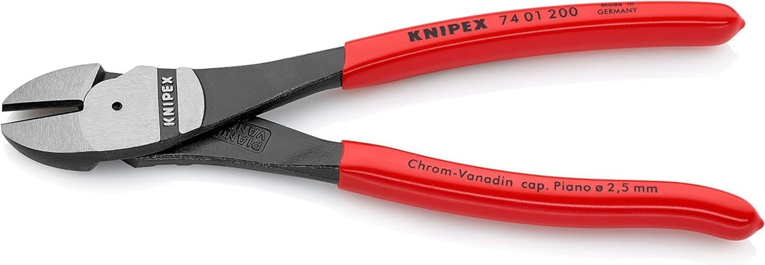 KNIPEX Kraft-Seitenschneider auf SB-Karte mit Kunststoff überzogen 200 mm, 74 01 200 SB 200 mm / SB-