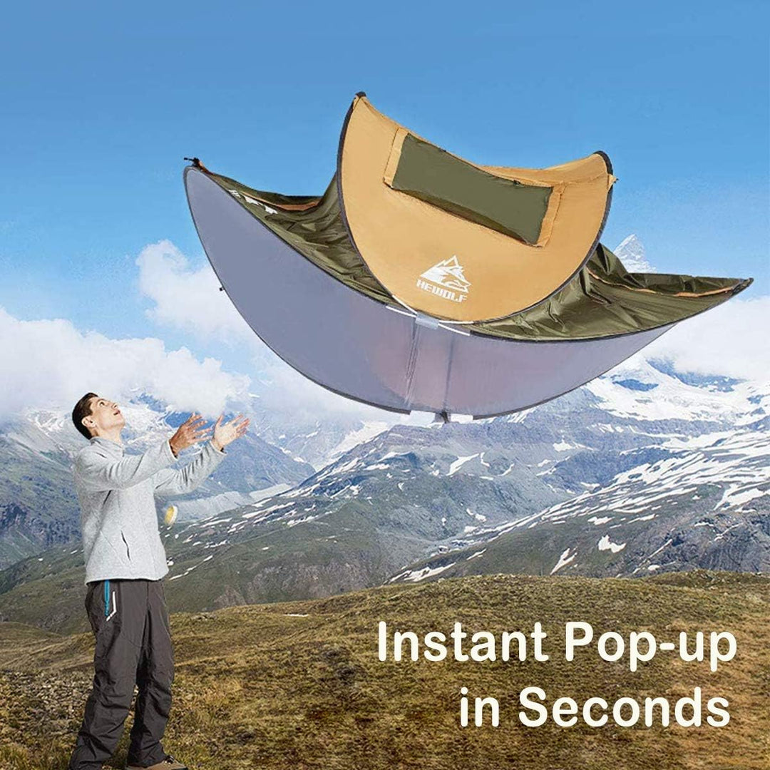 hewolf kuppelzelt HEWOLF Wurfzelt Pop Up Zelt 2-4 Personen Camping Zelt mit Vorzelt 3 Ja – techstudio.ch