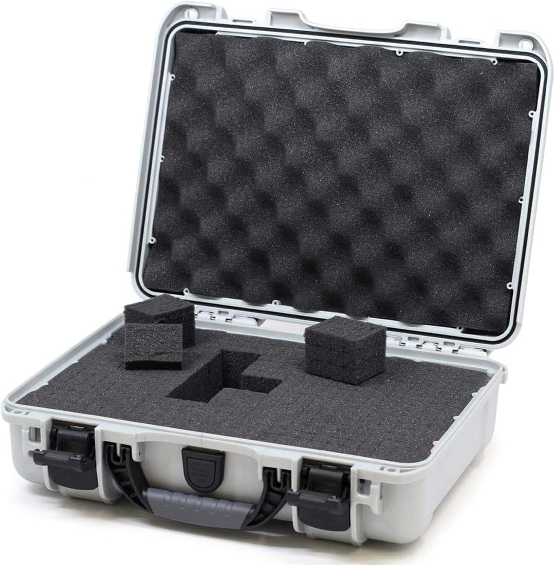 Nanuk 910 Wasserdichter Hartschalenkoffer Mit Plüschschaumeinlage - Silber Silber Cubed Foam Hülle,