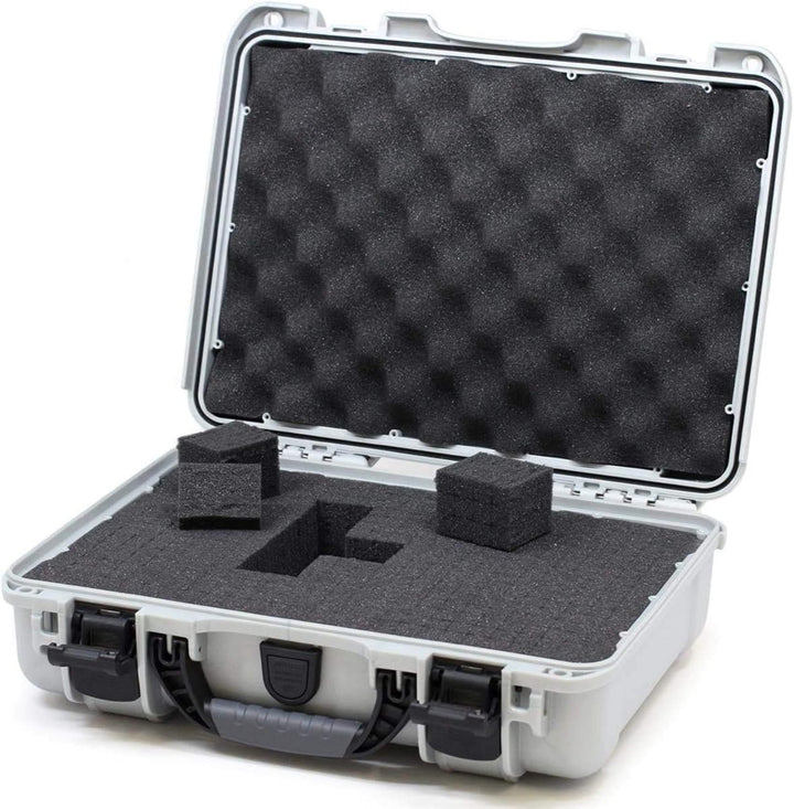 Nanuk 910 Wasserdichter Hartschalenkoffer Mit Plüschschaumeinlage - Silber Silber Cubed Foam Hülle,