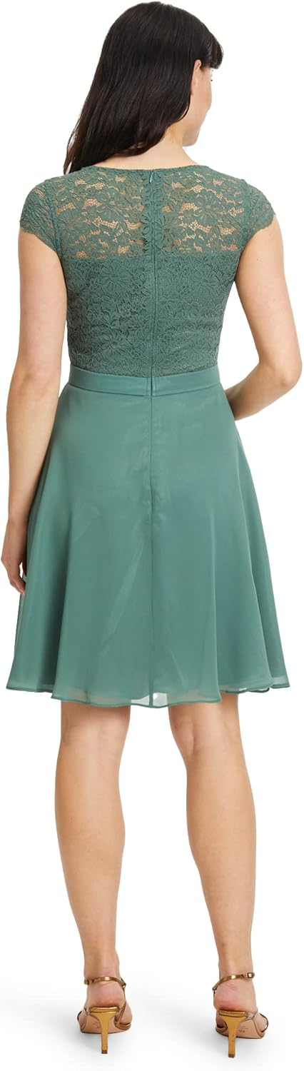 Vera Mont Damen Cocktailkleid mit Spitze 34 Dark Forest, 34 Dark Forest