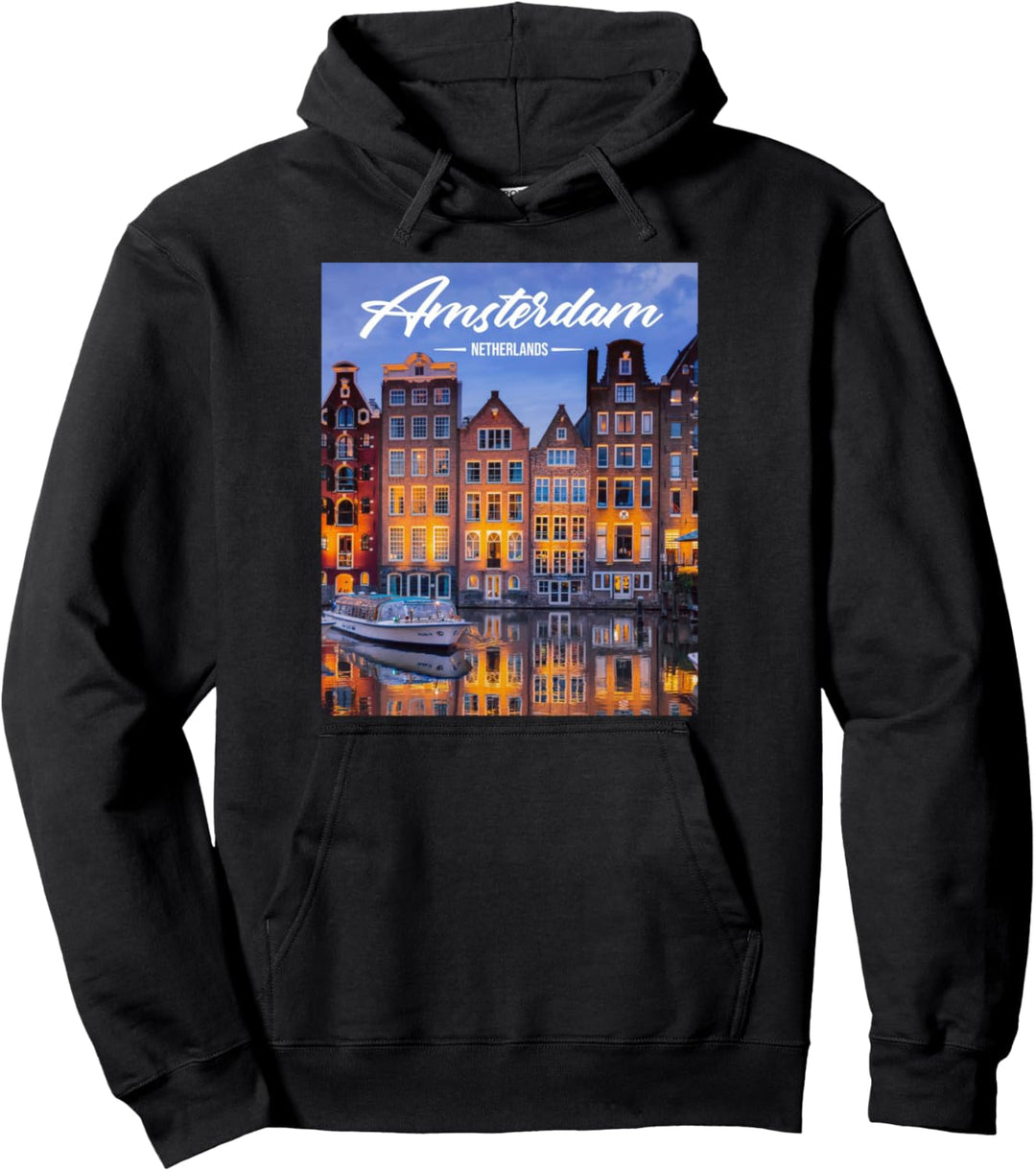 Die ikonische Skyline von Amsterdam Pullover Hoodie