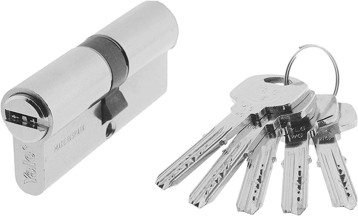 Yale YL63070HN Sicherheitszylinder, YL6, Langhebel, Schlüssel, vernickelt, 30 x 70 mm 30 x 70 mm Ver