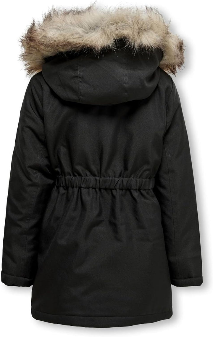 ONLY girl Langer Parka Lang Parka 122 Black/Detail:fur Light Grey, 122 Black/Detail:fur Light Grey