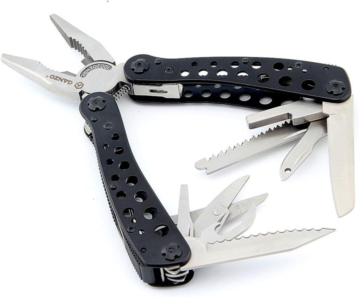 Ganzo G204 Multitool, Edelstahl, rostfrei, über 20 Funktionen, inkl. Tasche