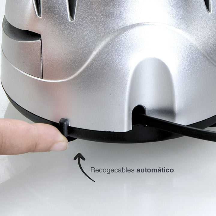 LACOR Elektrische Messerschärfer, Steel, Silber 13.5 x 15 x 9, 13.5 x 15 x 9 cm