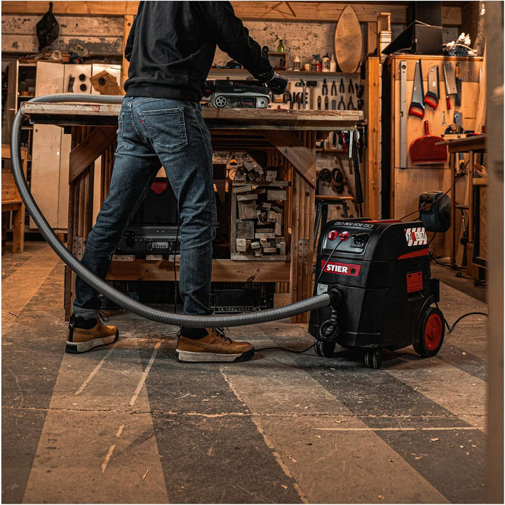 STIER Nass-Trockensauger ABS-35M Premium, 1400W, 35l Behälter, 13m Aktionsradius, Impuls-Filterabrei