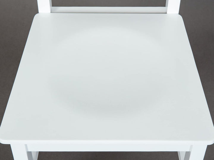 Set mit 2 Stühlen aus massivem Buchenholz mit weissem Finish