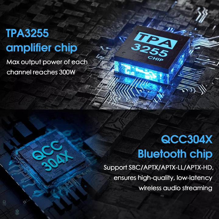 HiFi Bluetooth TPA3255 Digitaler Verstärker VU Meter Plattenspieler Stereo Amplifier (ST-01 Plus) ST
