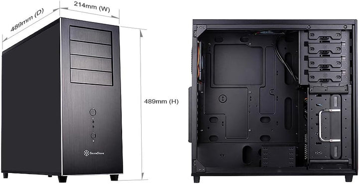 SilverStone SST-TJ04B-E - Temjin Midi Tower Gehäuse, SSI-CEB, ATX, schwarz