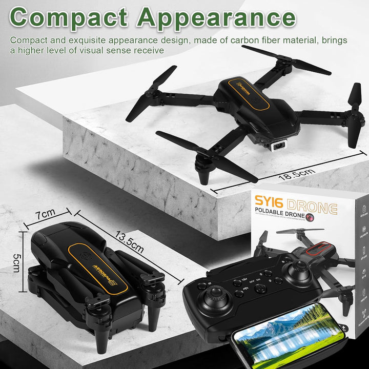 Drohne mit Kamera für Kinder, RC Drone Quadcopter mit Kopflos Modus, 3D Flip, 90° Einstellbar, Flugb