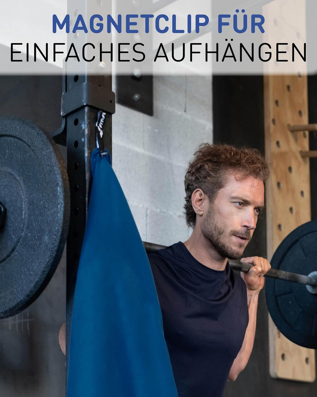Fit-Flip Fitness Handtuch - mit Magnet und Reissverschluss Tasche - Gym Handtuch aus Mikrofaser für