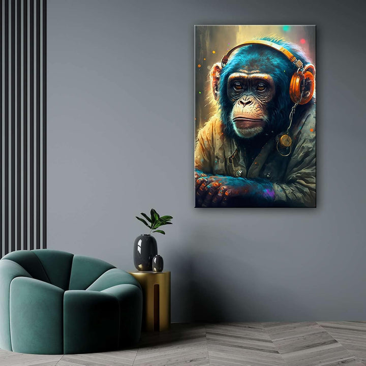 Startonight Leinwand Wandkunst – Musik Bunter Affe – Kunstwerk Fertig zum Aufhängen für Wohnzimmer G