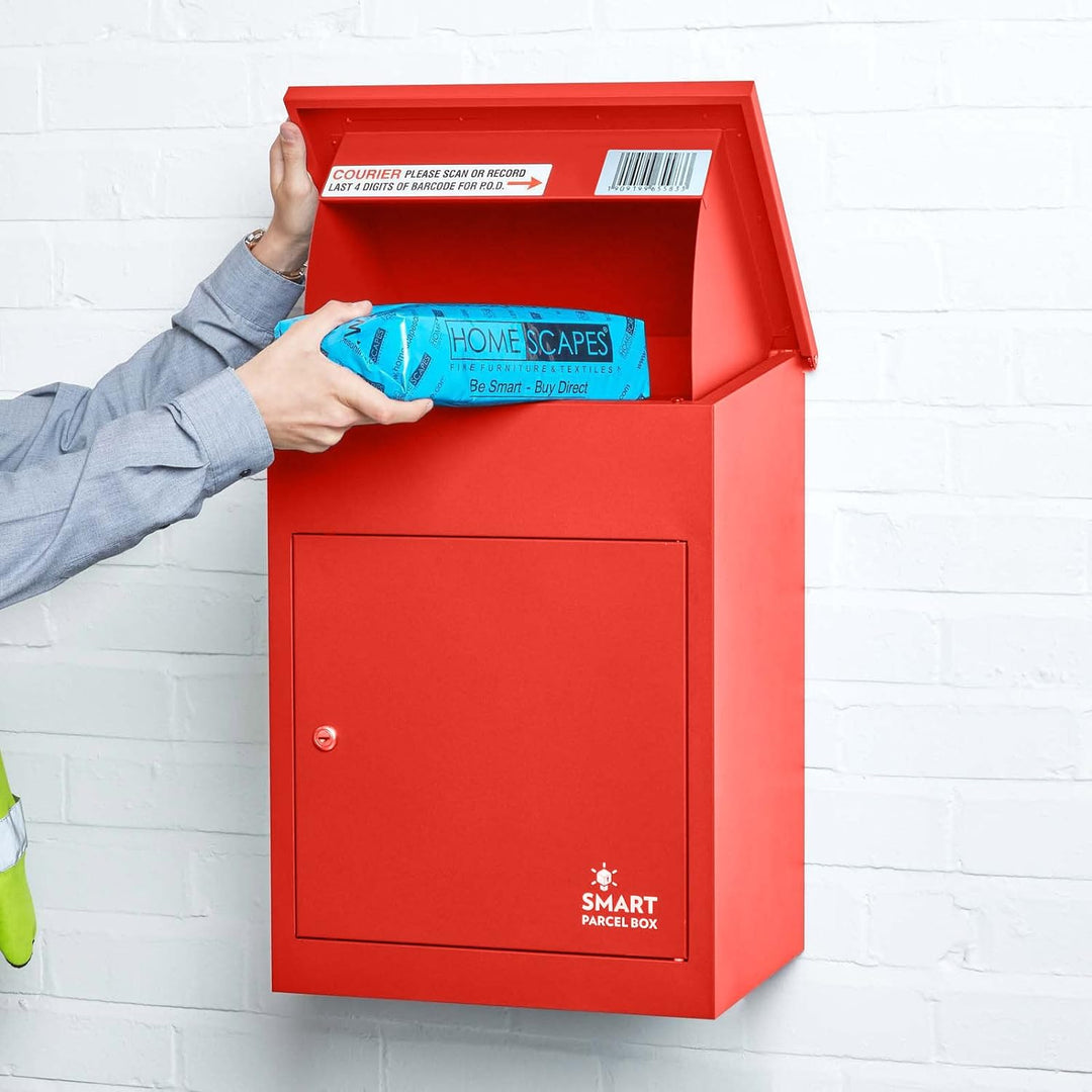 Smart Parcel Box, mittelgrosser Paketbriefkasten mit Paketfach und Briefkasten, sicherer Paketkasten