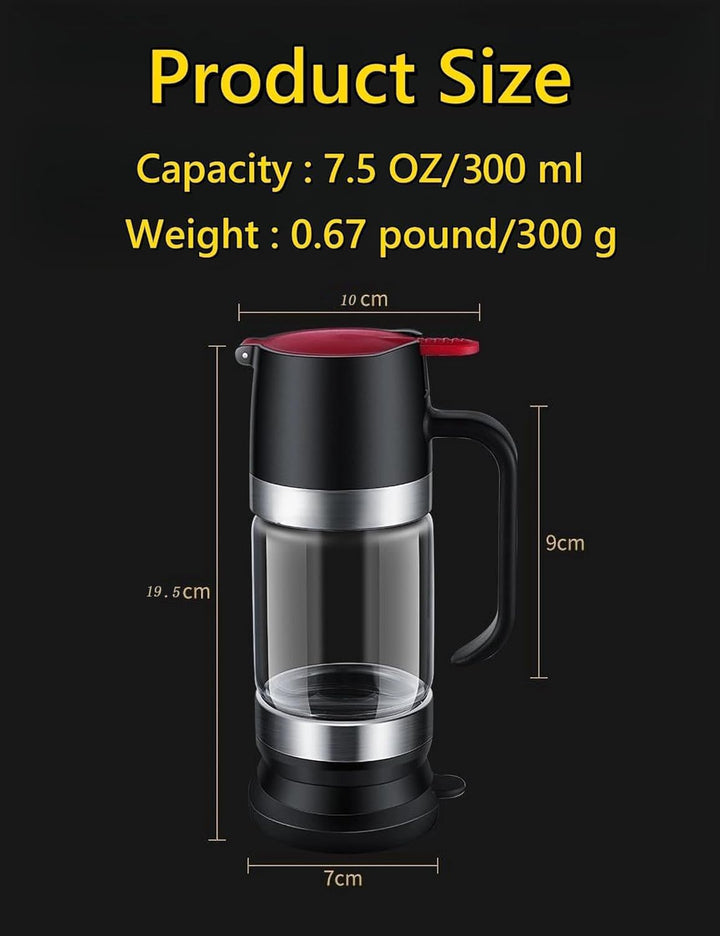 Honigspender Glas, 9 oz Tropfsicheres Honigglas mit Griff, Tropfsicherer Glas-Honigspender mit Halte