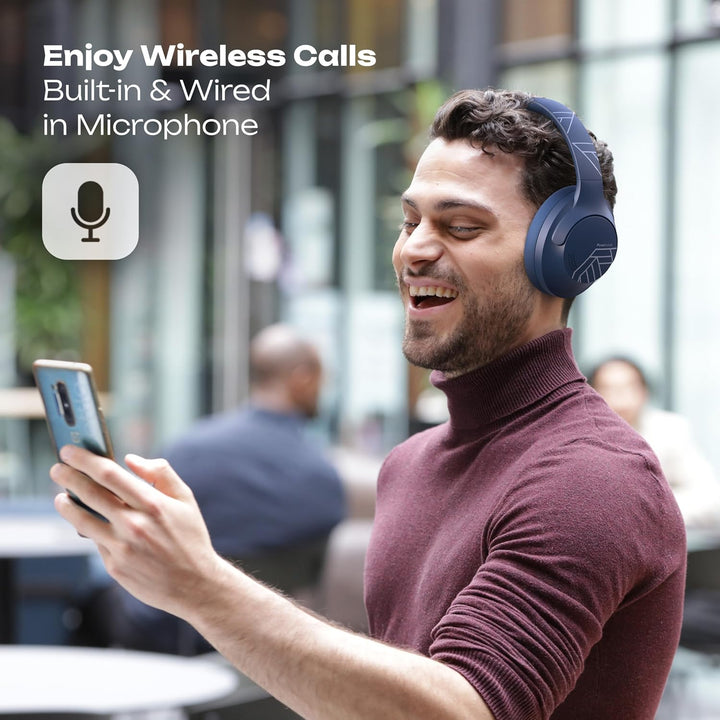 PowerLocus Bluetooth Kopfhörer Over Ear, 50 Std Spielzeit, 4 EQ-Modi, Kopfhörer Kabellos Faltbarer m
