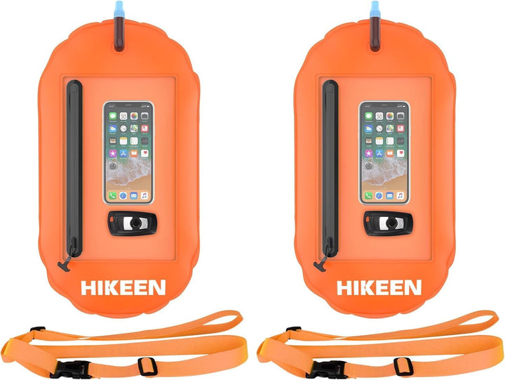 BOOSTEADY Schwimmboje, Trockensack Boje Schwimmen Aufblasbare Trockentasche Swimming Buoy mit Handyt