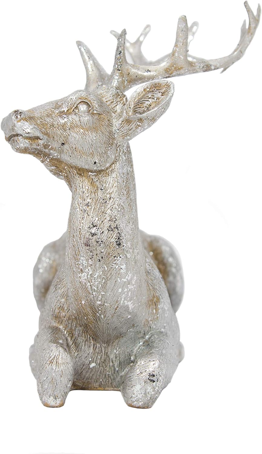 B2S BACK2SEASON Rentier Paar Nilan Silber liegend edel Weihnachtsdeko Dekoration sammeln Hirsch Kuns
