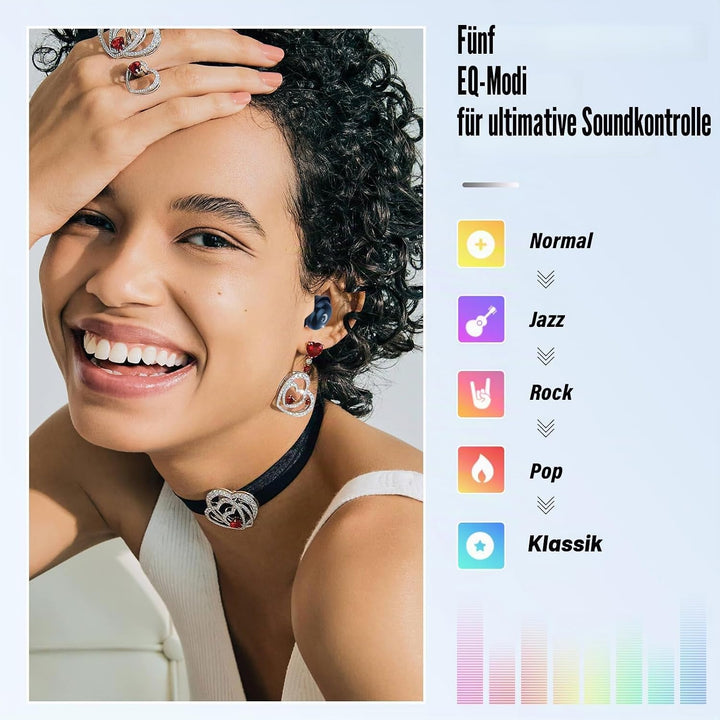 VEKJ Bluetooth Kopfhörer, Mini 48 Std Schlafkopfhörer Bluetooth 5.4 mit Touchscreen, 2026 Neue in Ea