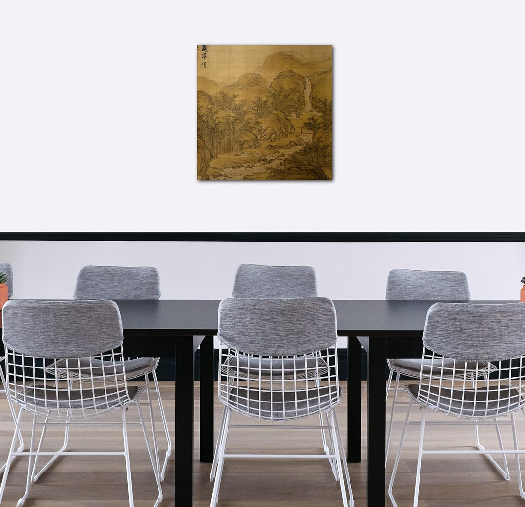 Printed Paintings Leinwand (60x60cm): Nach Wang Wenzhi - Frühjahrswaschungen im Orchideen-Pavillon 6