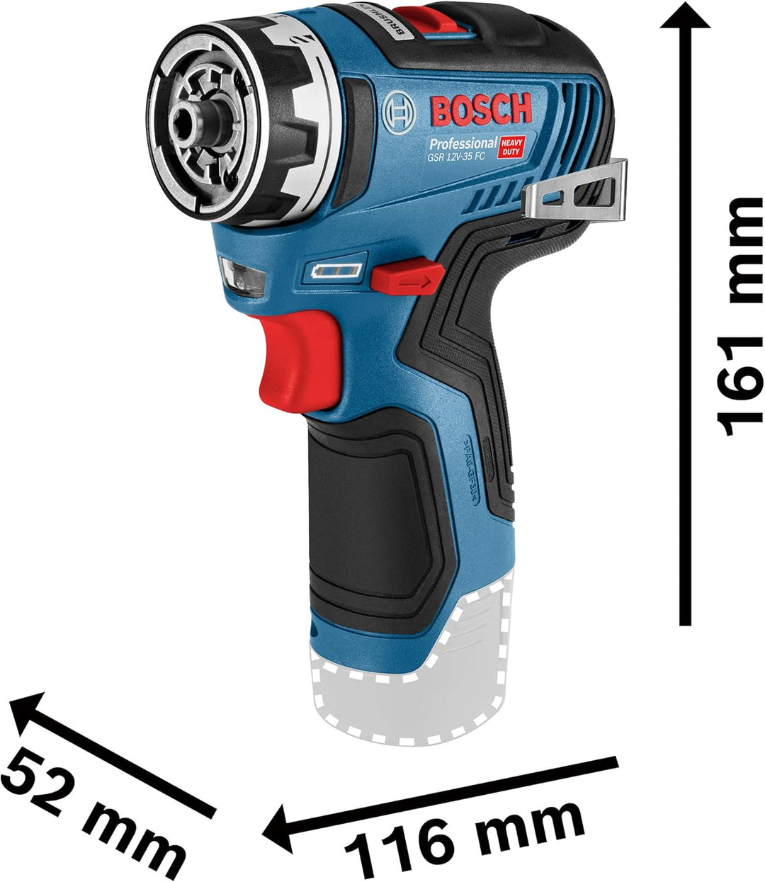 Bosch Professional 12V System Akku-Bohrschrauber GSR 12V-35 FC (inkl. 2 x Aufsatz, 2 x Akku GBA 12V