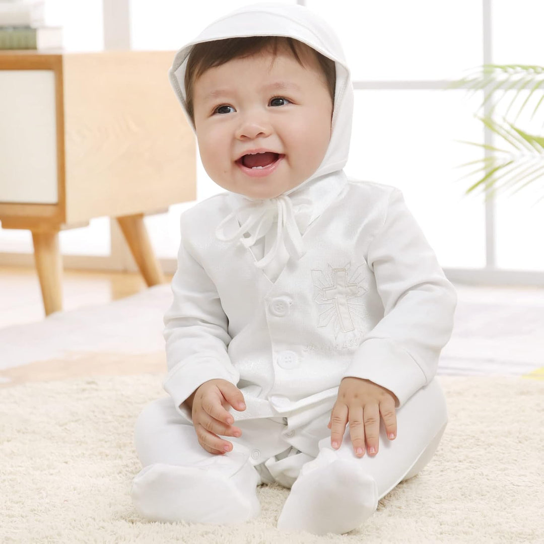 Booulfi Baby Kleidung Jungen 0-12 Monate Strampler Neugeborene Body Langarm Overall Winter Baby Erst