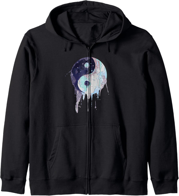 Ying Yang Aquarell Kapuzenjacke