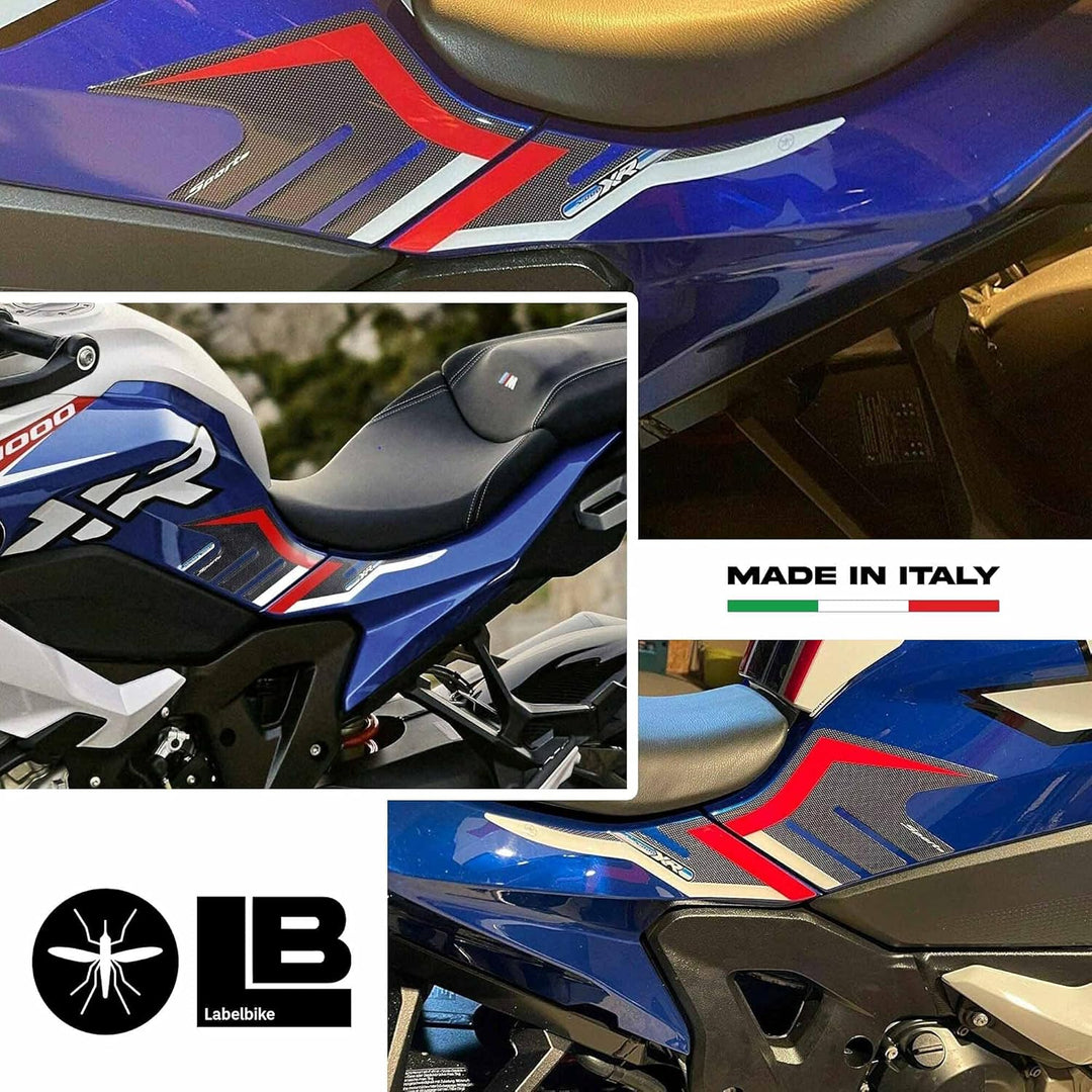 labelbike - 2 3D Gel Harz Aufkleber Seitenschutz und Dekorationen für Motorrad Tank, kompatibel mit