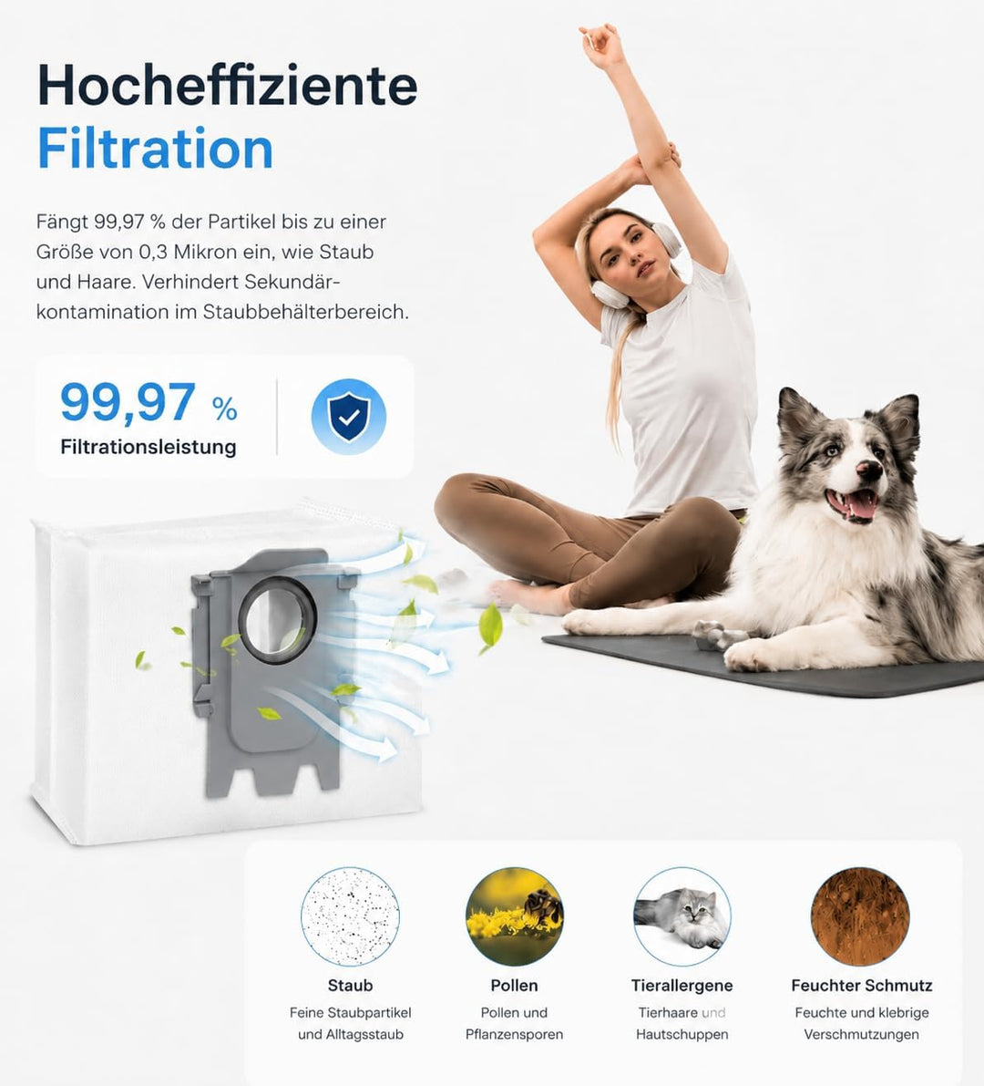 14 Stück Staubbeutel für Roborock S8+ S8 Pro Ultra S7 MaxV Ultra S7 Pro Ultra Q7+ Q7 Max+ T8 Q5+ G10