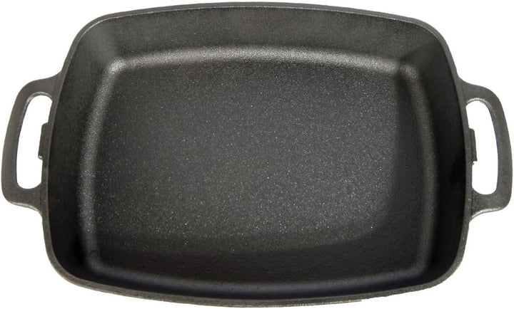 Ungarischer Bräter aus Gusseisen, 7,5 kg, 45 x 27 x 9 cm, 7056 cm³, Schwarz, Ohne Deckel, Geeignet f
