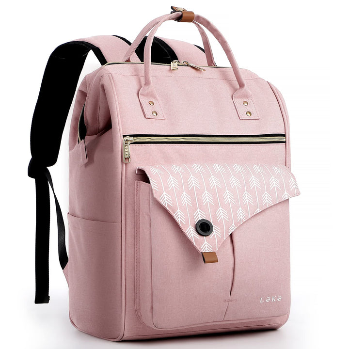 Lekesky Rucksack Damen Laptop Rucksack 15,6 Zoll Schulrucksack Daypack mit Anti Diebstahl Tasche für