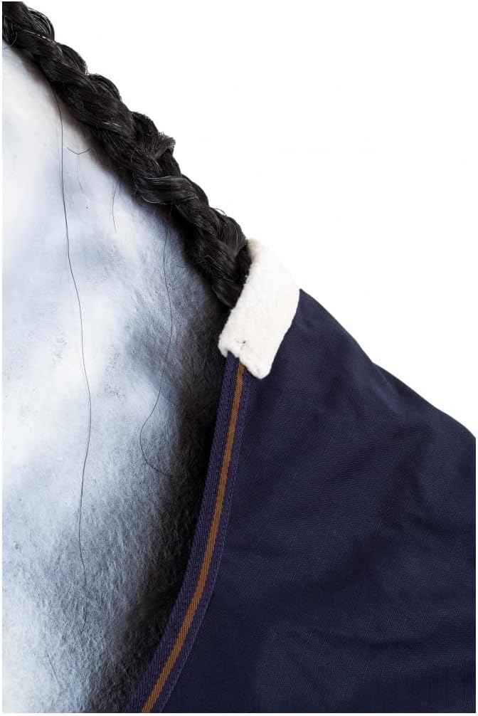 RL24 - Winterdecke High Neck 300g Füllung 600D BASICLINE dunkelblau/braun 125cm Dunkelblau/Braun (Al
