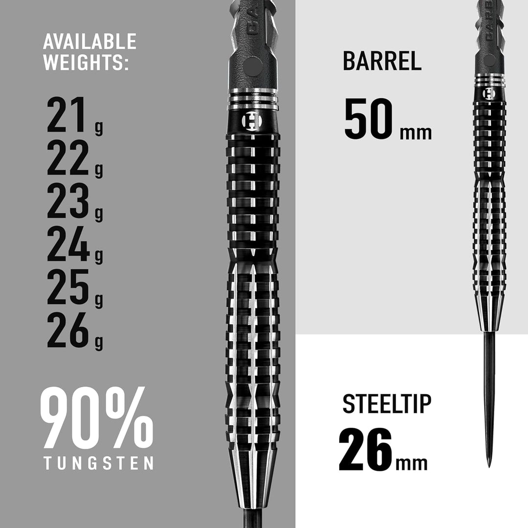 Harrows Steel Darts Black Knight 90% Tungsten Steeltip Dart Steeldart Hochwertiger Tungsten Dart Dar