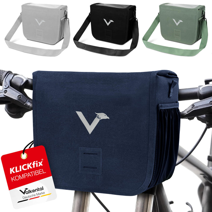 Valkental - Hochwertige &amp; Nachhaltige Lenkertasche mit 7L Volumen | wasserdichte Fahrradtasche Lenke