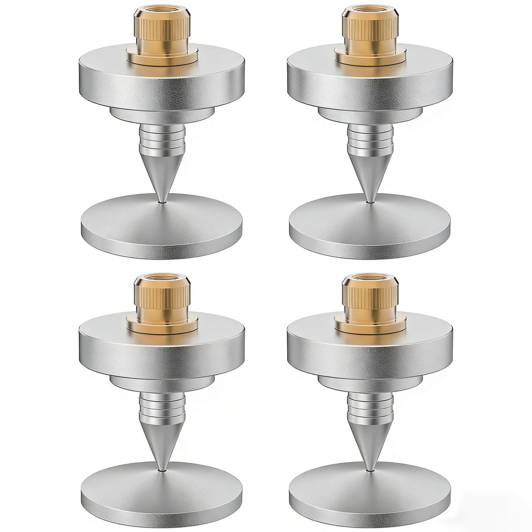 Monosaudio 4X HiFi Lautsprecher-Spikes M8-Gewinde Verstärker Ständer Füsse Aluminium Lautsprecher Un