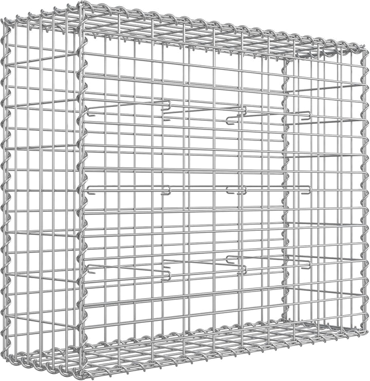 SONGMICS Gabionenkorb, Metall-Steinkorb mit 5 x 10 cm Maschenweite für Mauersteine, verzinkt, Steing