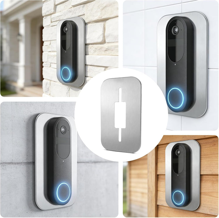 Blende Edelstahl für Reolink Doorbell PoE - Platte für Reolink Video Doorbell WiFi Türklingel mit Ka