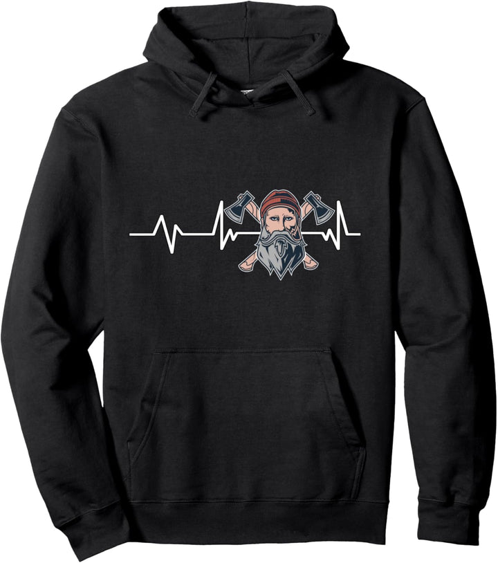 Holzfäller Herzschlag Holzfäller Geschenk Holzfäller Pullover Hoodie