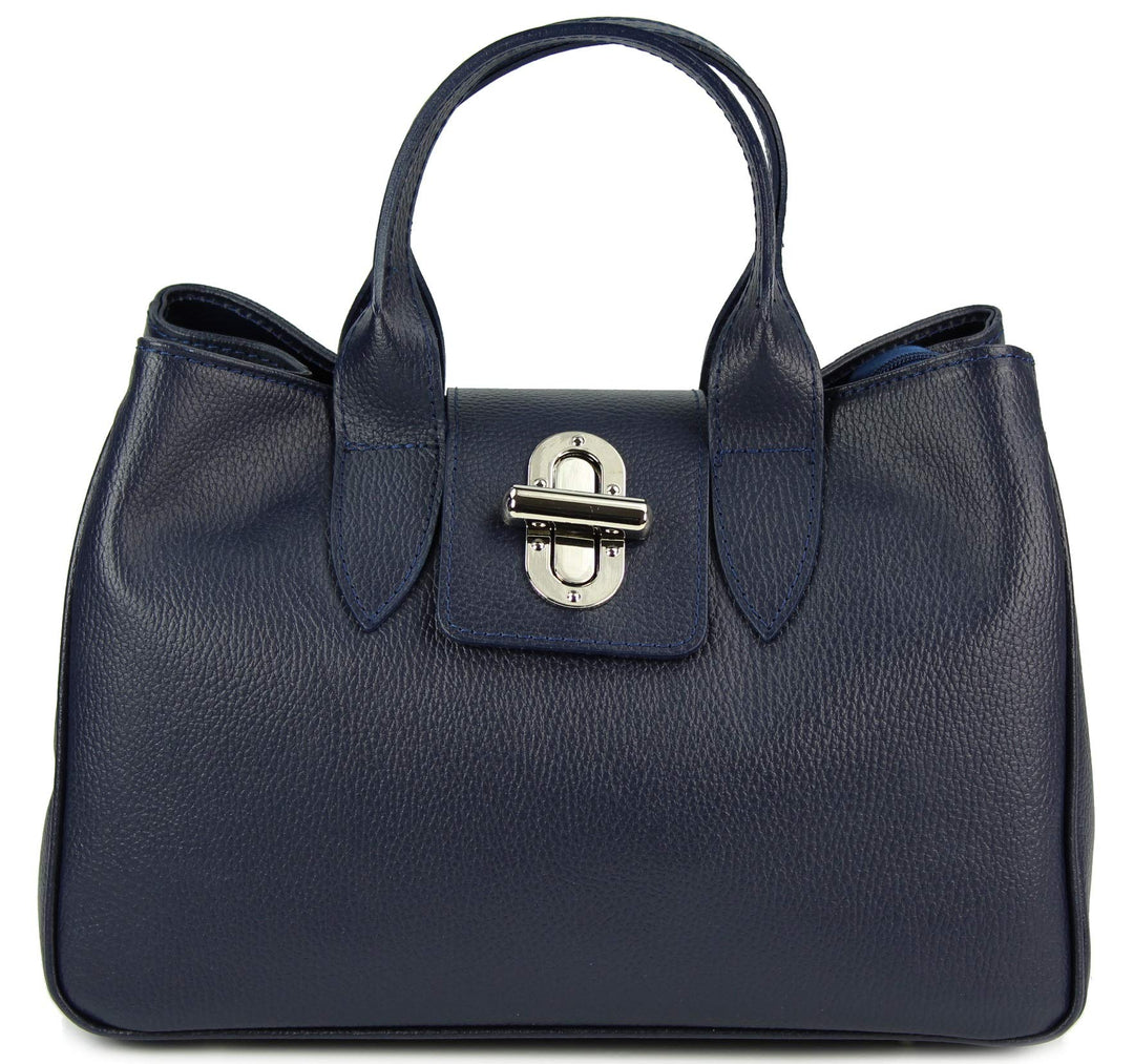 Belli Echt Leder Handtasche italienische Damen Ledertasche Umhängetasche Henkeltasche in Glattleder,