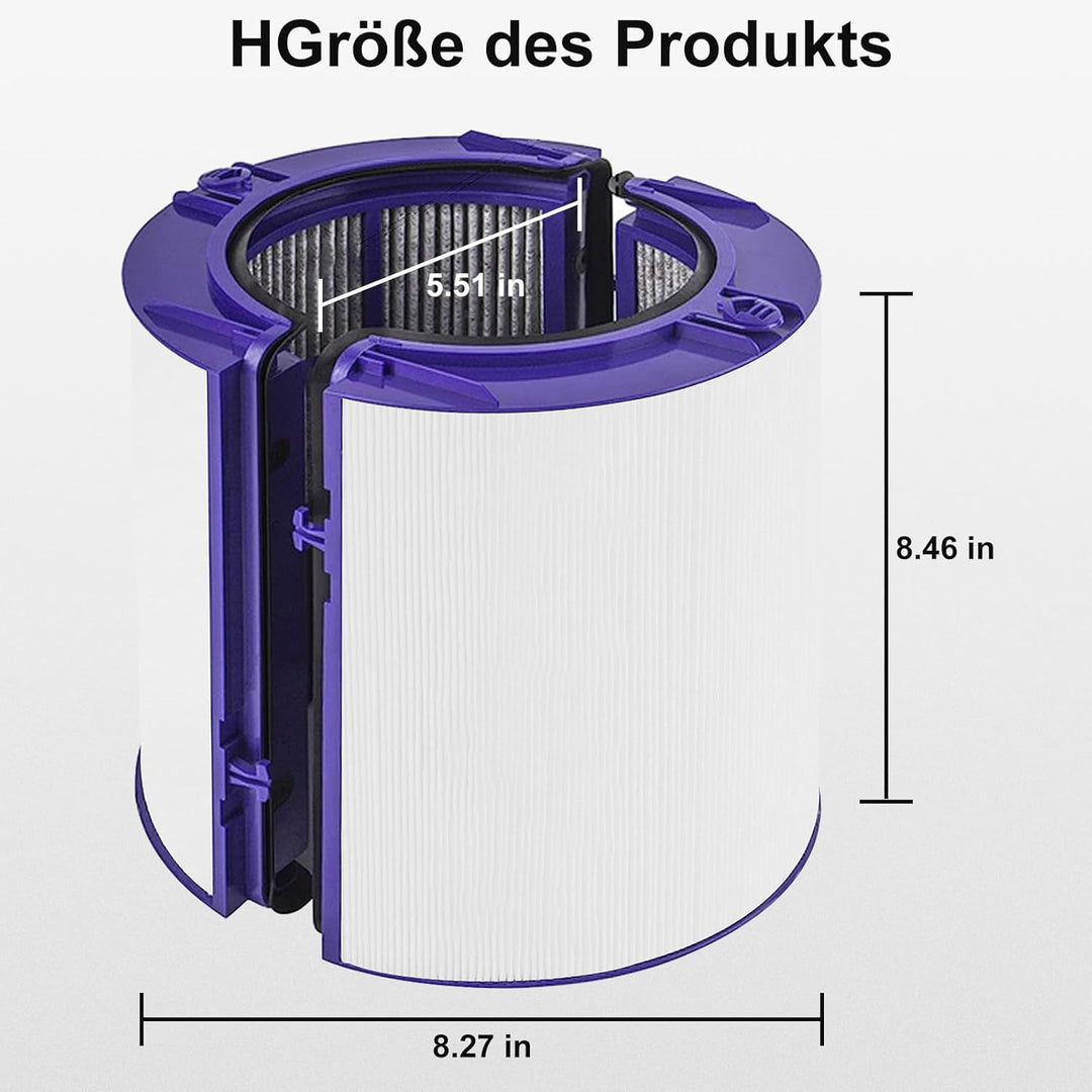 Ersatzfilter für Dyson Luftreiniger, HEPA Filter Kompatibel mit Dyson PH01 Pure Humidify+Cool, HP06