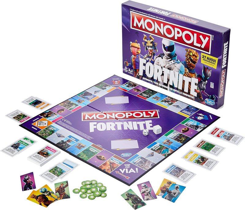 Hasbro, Monopoly, Fortnite-Schachtelspiel, Season 2, italienische Ausgabe Fortnite zweite Edition, F