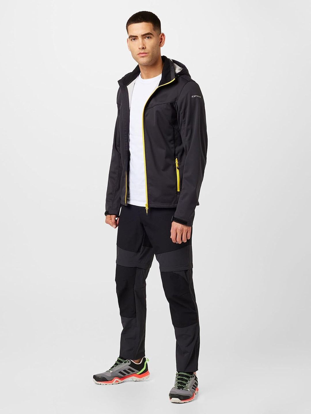 ICEPEAK Herren Outdoorjacke 48 anthrazit/neongelb, 50