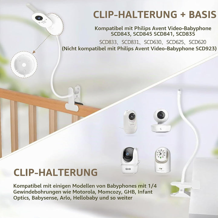 Babyphone Halterung für Philips Avent Baby Monitor SCD843/26, SCD833/26, SCD630/26, Geeignet für Tis