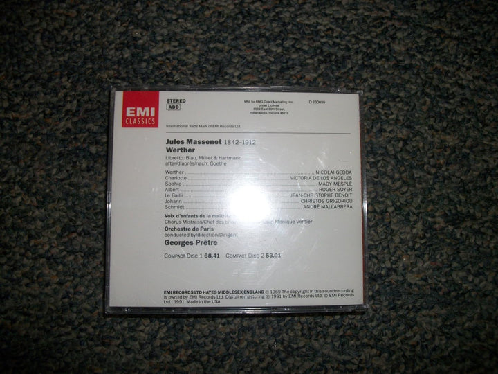 Massenet: Werther (Gesamtaufnahme) (Aufnahme Paris 1968/1969), Audio-CD