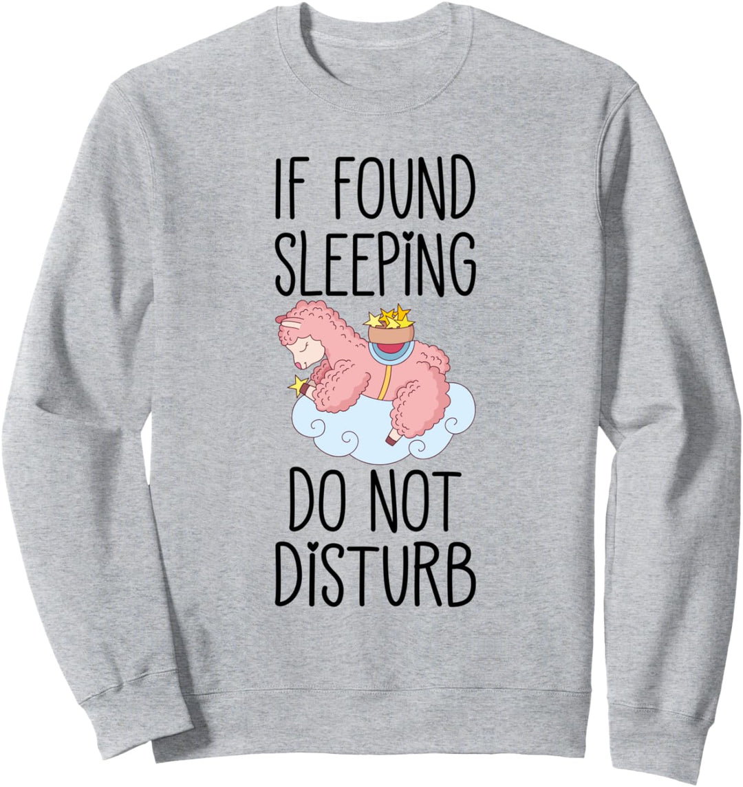 Kids Pajamas for Girls Top Pajama Gift Pink Sleeping Llama Sweatshirt