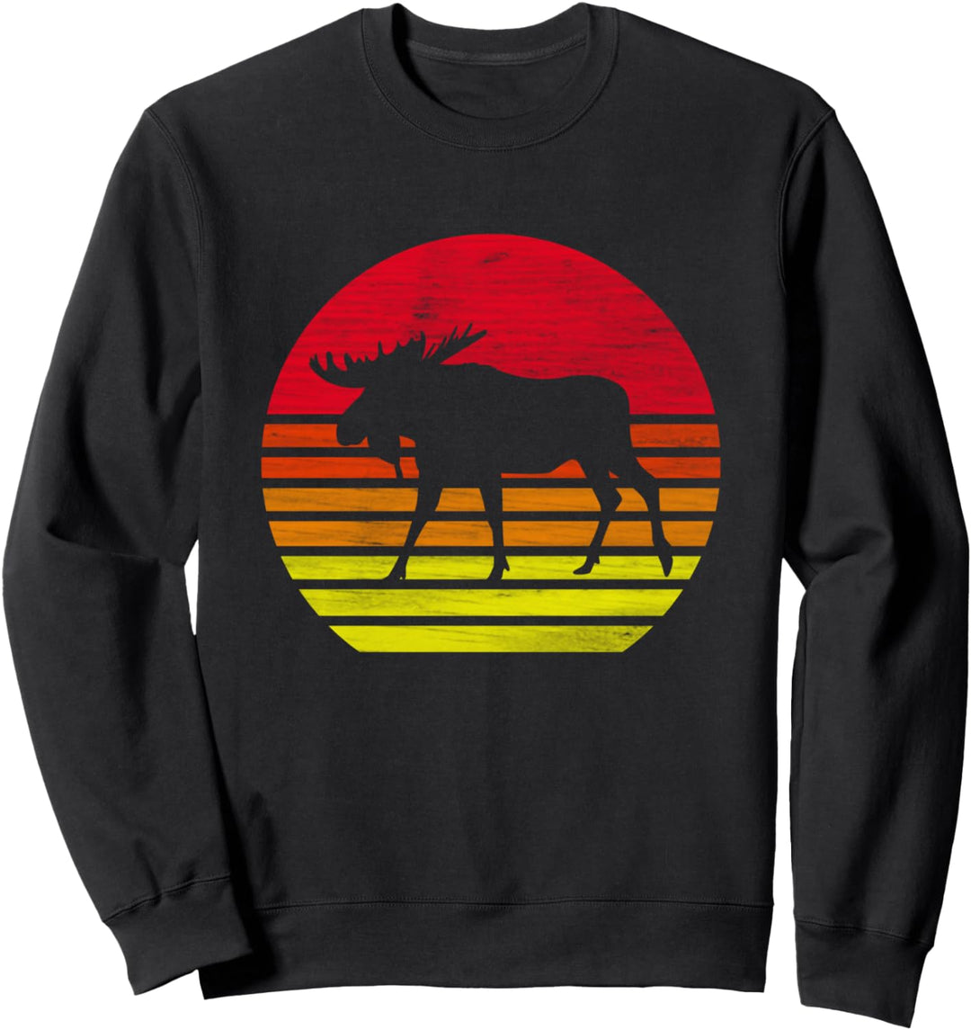 Retro Elch Silhouette Sweatshirt