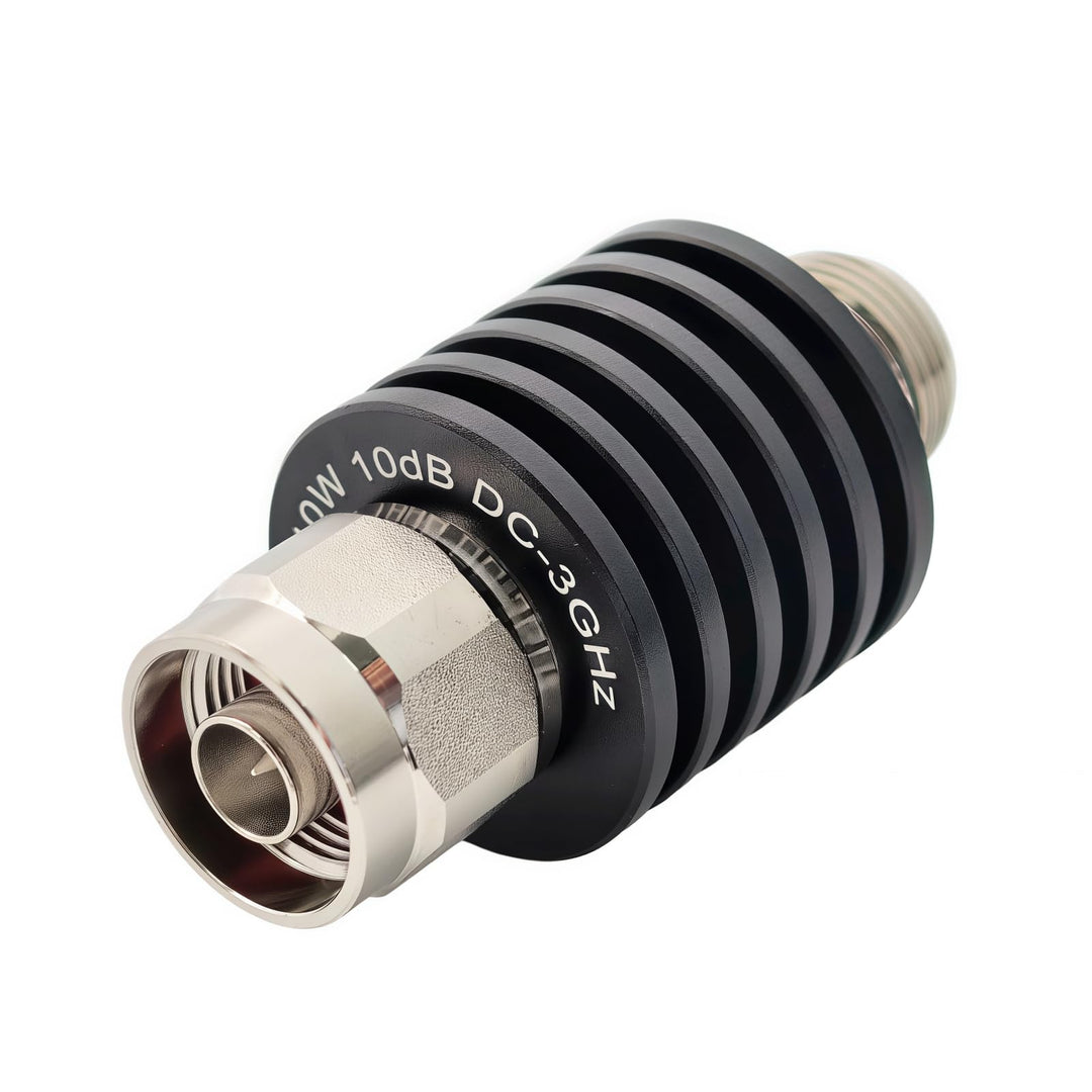 BECEN 10dB 10 Watt N fester Dämpfer - 10 W N-Anschluss 3 GHz RF-Dämpfer 50 Ohm Attenuator 10 dB, 10