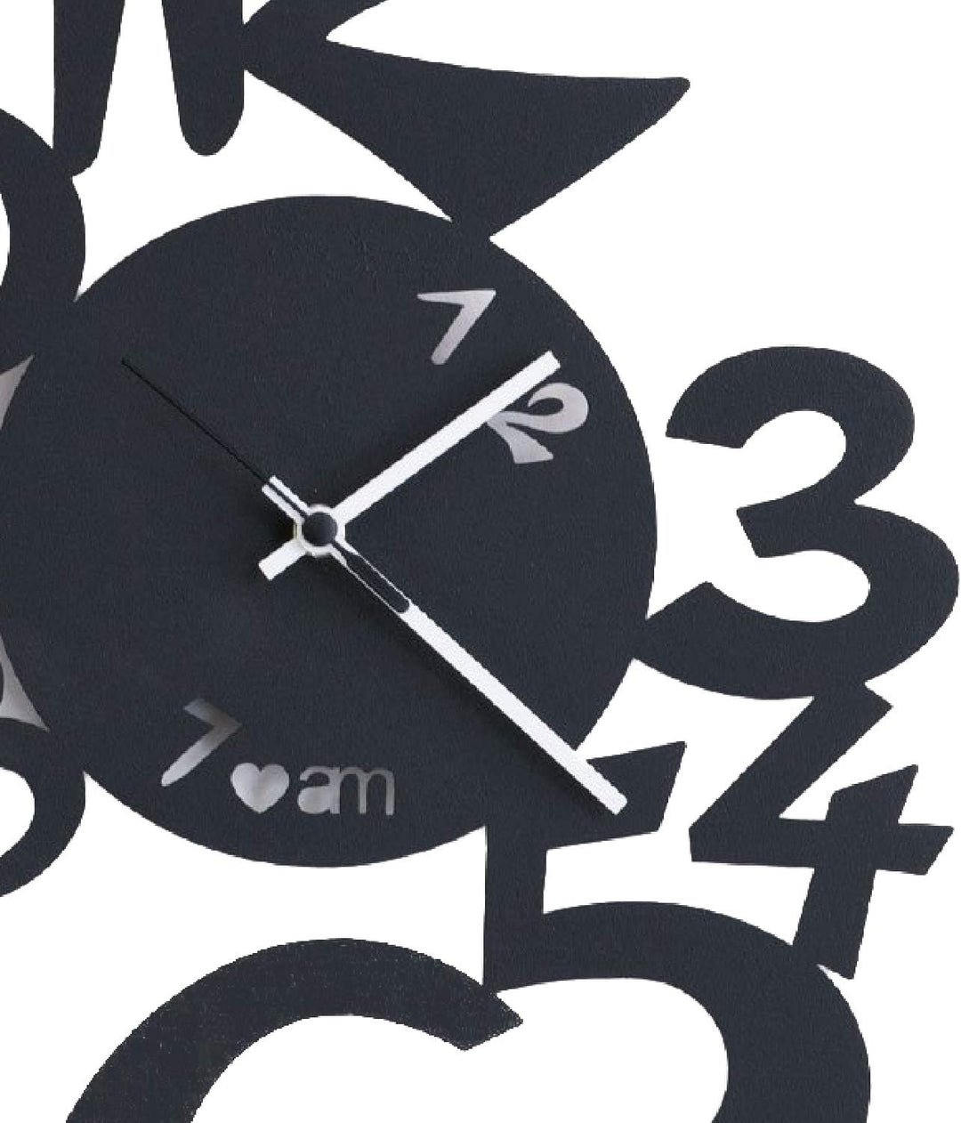 Wanduhr Lupin Arti e Mestieri Schwarz Geprägt, Schwarz Geprägt