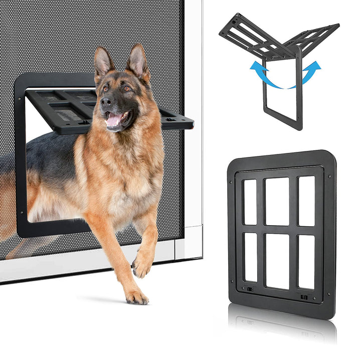 PETLESO Haustierklappe für Fliegengitter Hundeklappe mit Magneten Katzenklappe Fliegengittertür Einf